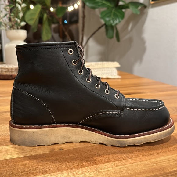 Redwings women black leather mock toe boot - Picture 5 of 8